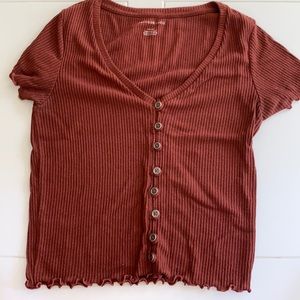American Eagle button-up t-shirt. Size SMALL